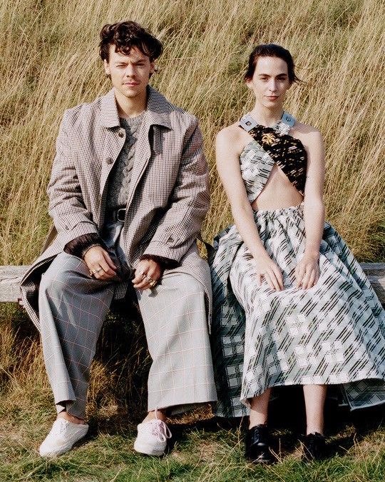 harry and his sister doing a photoshoot for vogue, where he became the first man in history to appear solo on the cover… while some irrelevant people need to mention his name just to get the bare minimum of attention… they're definitely not on the same level.