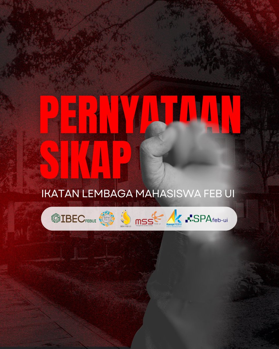BEMFEBUI's tweet photo. Ikatan Lembaga Mahasiswa FEB UI menyatakan sikap atas maraknya kasus kekerasan seksual di lingkungan kampus. Kami mengajak seluruh pihak untuk berpihak pada korban dan bersama menciptakan #RuangAman di kampus. https://t.co/NKJIlU2UtW
