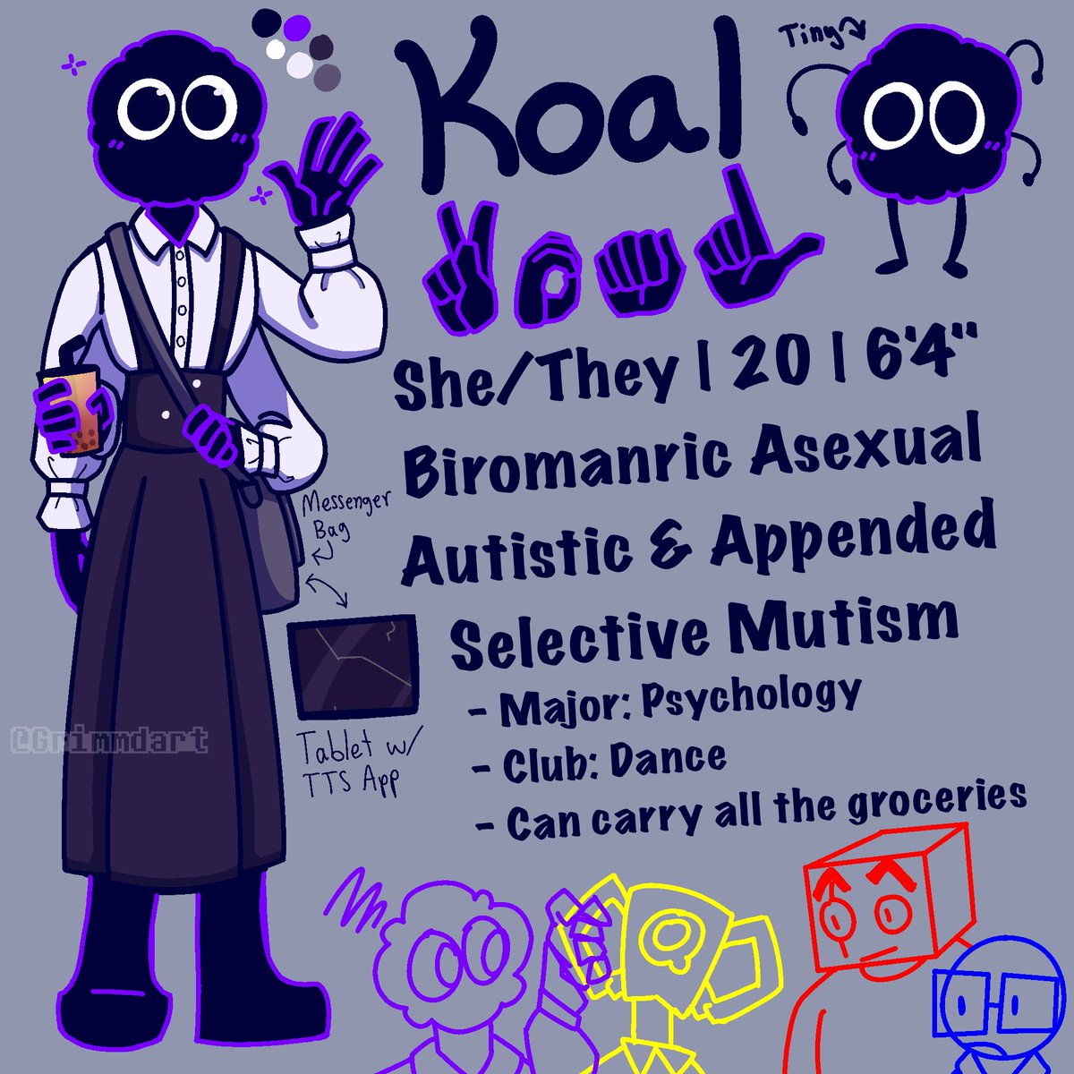 grimmdart's tweet image. Day 105 - Koal Ref

Real big fan of #puzzleheads rn. Had to make a fella for it.Also trying to get more comfortable with this round brush that I am finally tuning to my preferences.
#puzzleheadoc
