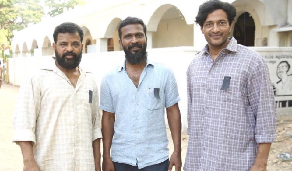 iammoviebuff007's tweet image. #Vetrimaaran with Ameer and Kishore from the Sets of #RajanVagaiyarah..🔥 Looks like the Flashback Portions are being filmed with Rajan and Senthil..🤝

#Arasan shoot is set to resume from April 21 in Chennai for a week. The team will then move to Kovilpatti for a longer
