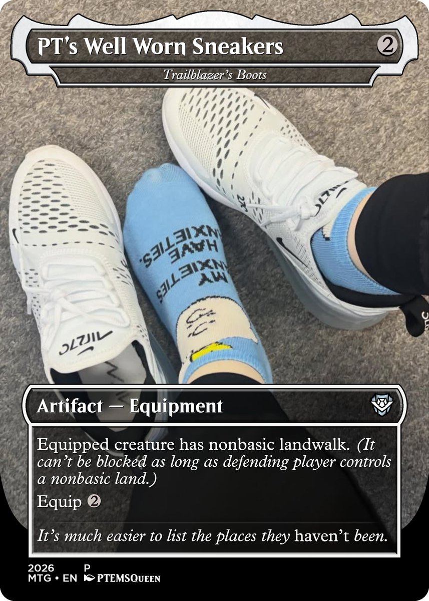 NerdyGirlSocks's tweet image. Any #MagicTheGathering fans lurking around? 👀
What do you guys think of these proxies featuring myself, @TheMissElixir. @sockysienna, &amp;amp; @PtqueenIg?
Would you actually use these in a deck? Let us know down below! 😘

#fypシ゚ #explore #socks #sockseller #feet