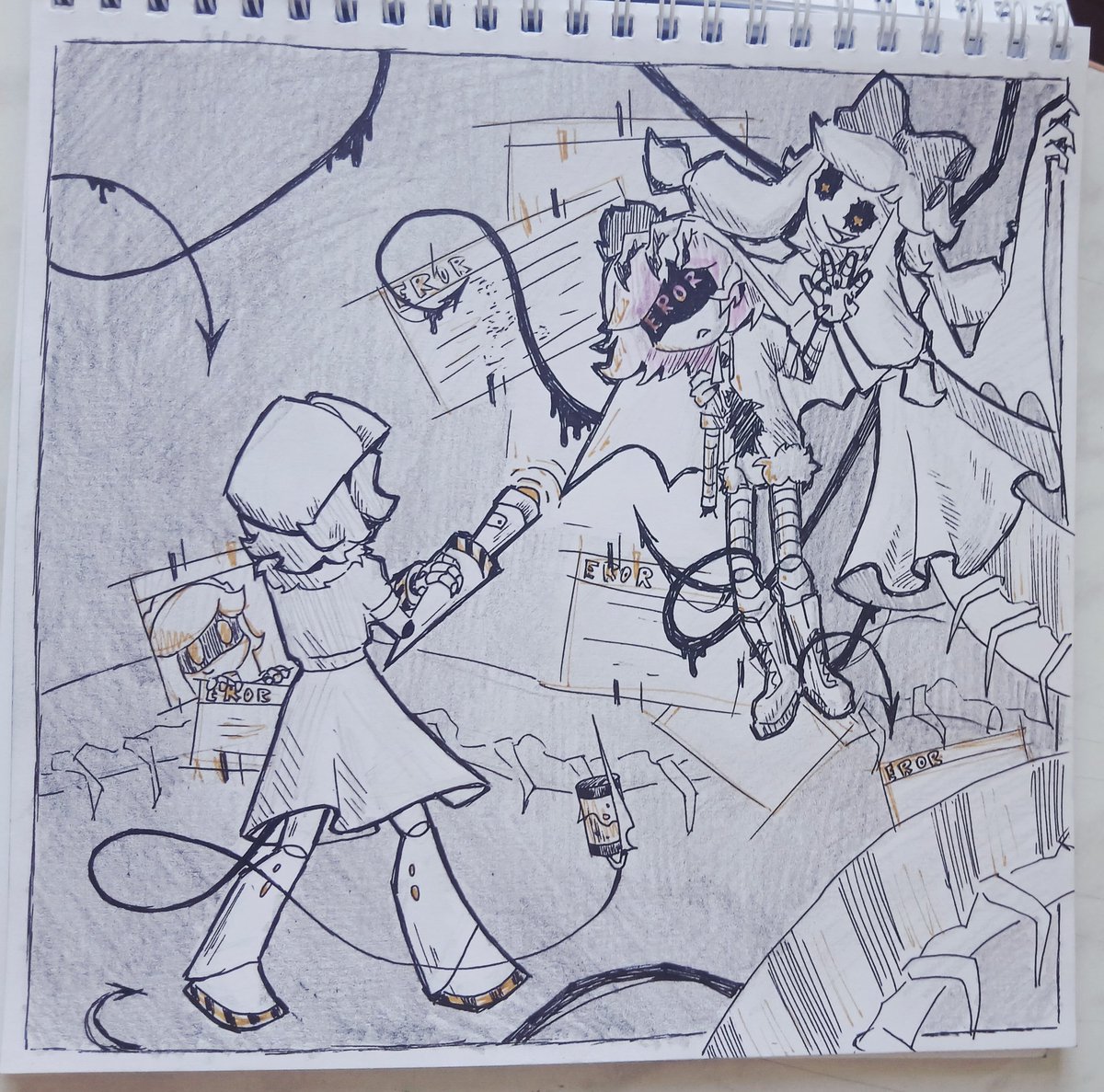 Tikaashka's tweet image. Мои первые нормальные рисунки...наверное 
#MD #murderdrones