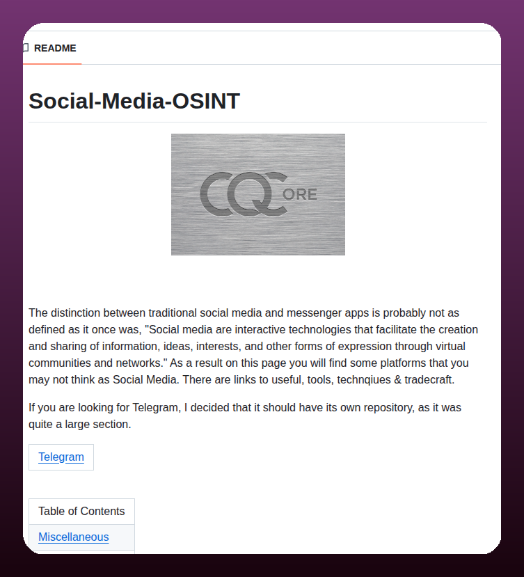 tom_doerr's tweet photo. Social media OSINT toolkit

https://t.co/RxQMjGxj7N https://t.co/6nno4bP5mr