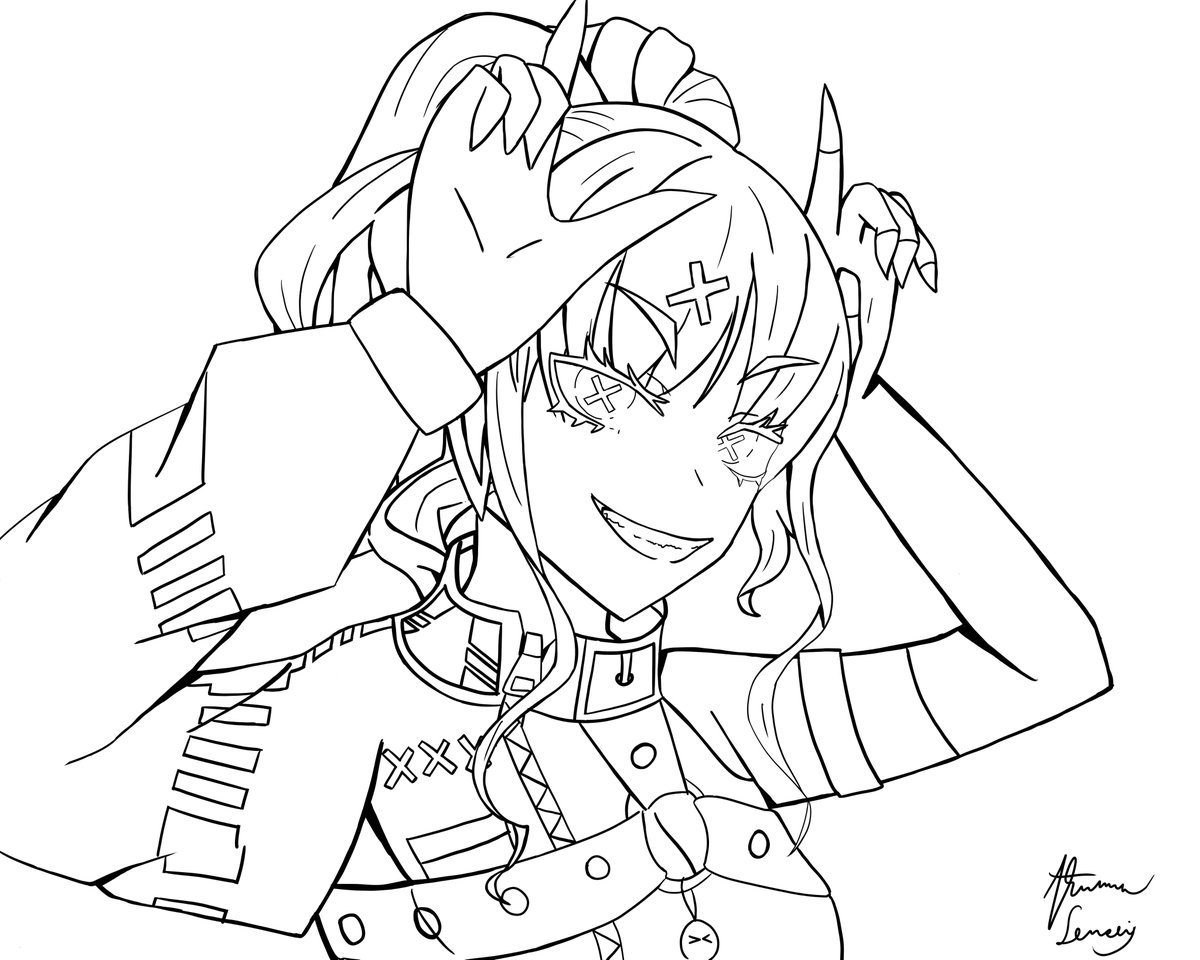 akumasenseiiiii's tweet image. #artmoots #digitalart #ArtistOnTwitter
I'm off for the night, here's an old good night line art of mine . Now I go sleepy sleep