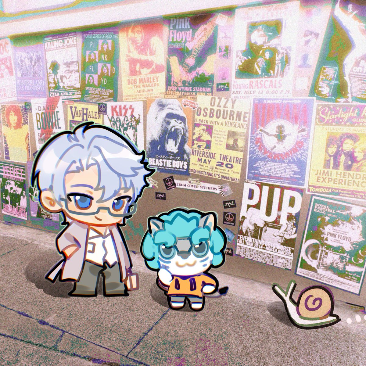 HuionTab's tweet image. Leonard and Leon are out enjoying a perfect spring day.

#huion #OC #originalcharacter #digitalart