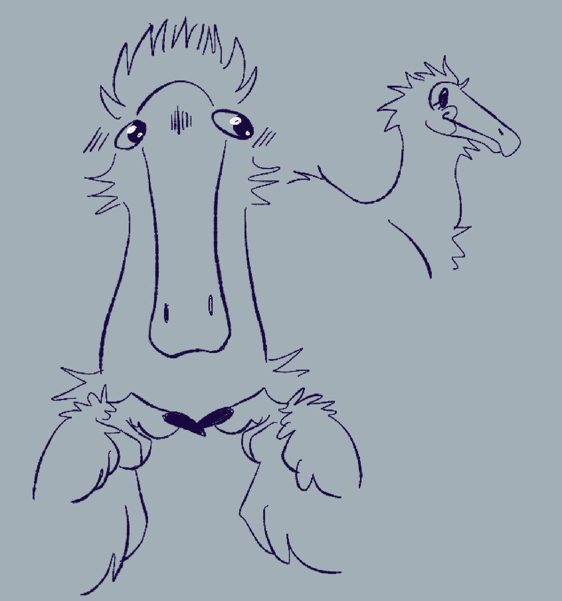 CookieJamStuff's tweet image. Wanted to sketch my big duck boi, hes happy stupid 

(Indra)

#Deinocheirus #dinosaur #oc