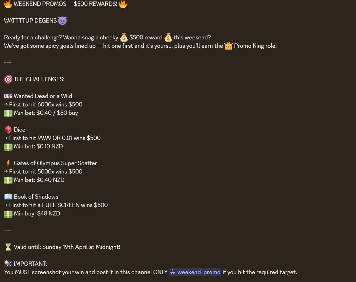 martosworldcom's tweet photo. WEEKEND $500 PROMOS!
Do you have what it takes, test your luck to win $500 and the Promo King role in Discord!

GLHF! T&amp;C APPLY!

Promo in my Discord!

https://t.co/j58H4BP3qn

https://t.co/DDTOcbBUMv

@degencity https://t.co/WIwBtQ4CQG
