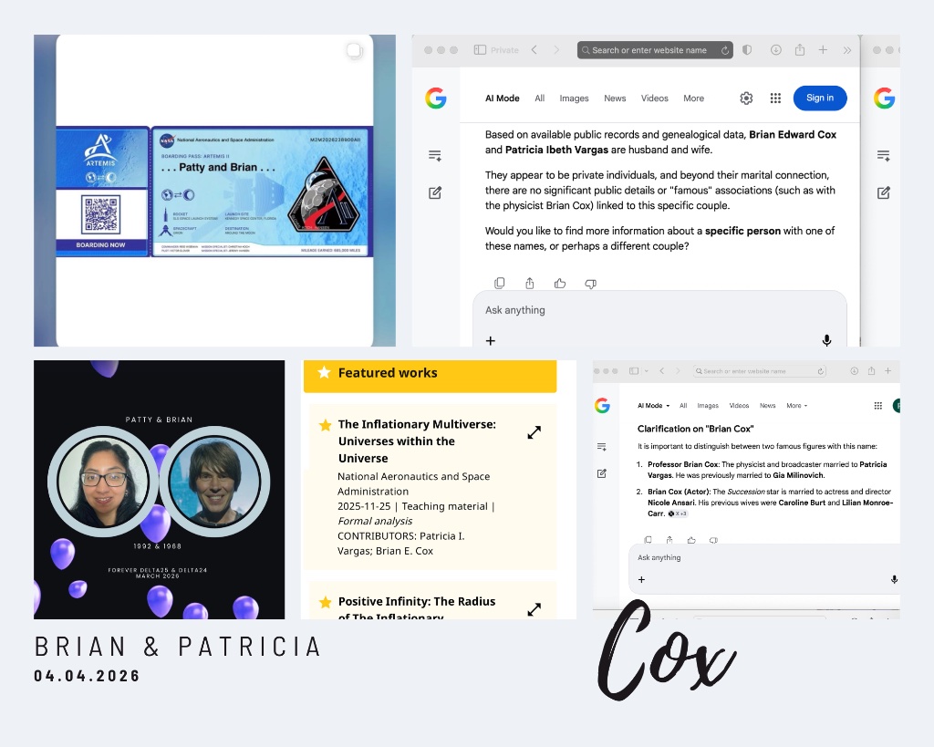 PatriciaICox's tweet image. Perpetual happiness shared here...

Love you infinitely one and only husband of mine...

@ProfBrianCox and @PatriciaICox... 

#married