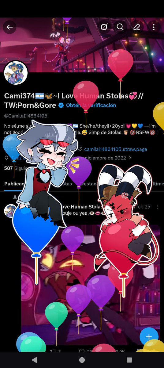 Cami374🇦🇷🦋~I Love Human Stolas💞//TW:Porn&Gore tweet media