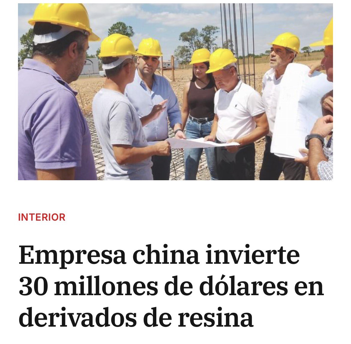 #Rubbers 🇦🇷
💣 ¡BOMBA EN SANTO TOMÉ!💣

🌲La empresa china Rubbers hará una planta de resina de pino en Santo Tomé, Corrientes.
💵 Inversión: u$s 30 millones.
👷Empleo: 220 trabajadores en la planta + 600 trabajadores en el campo.
🍱🚛 ¡Cientos de empleos indirectos! 
Más