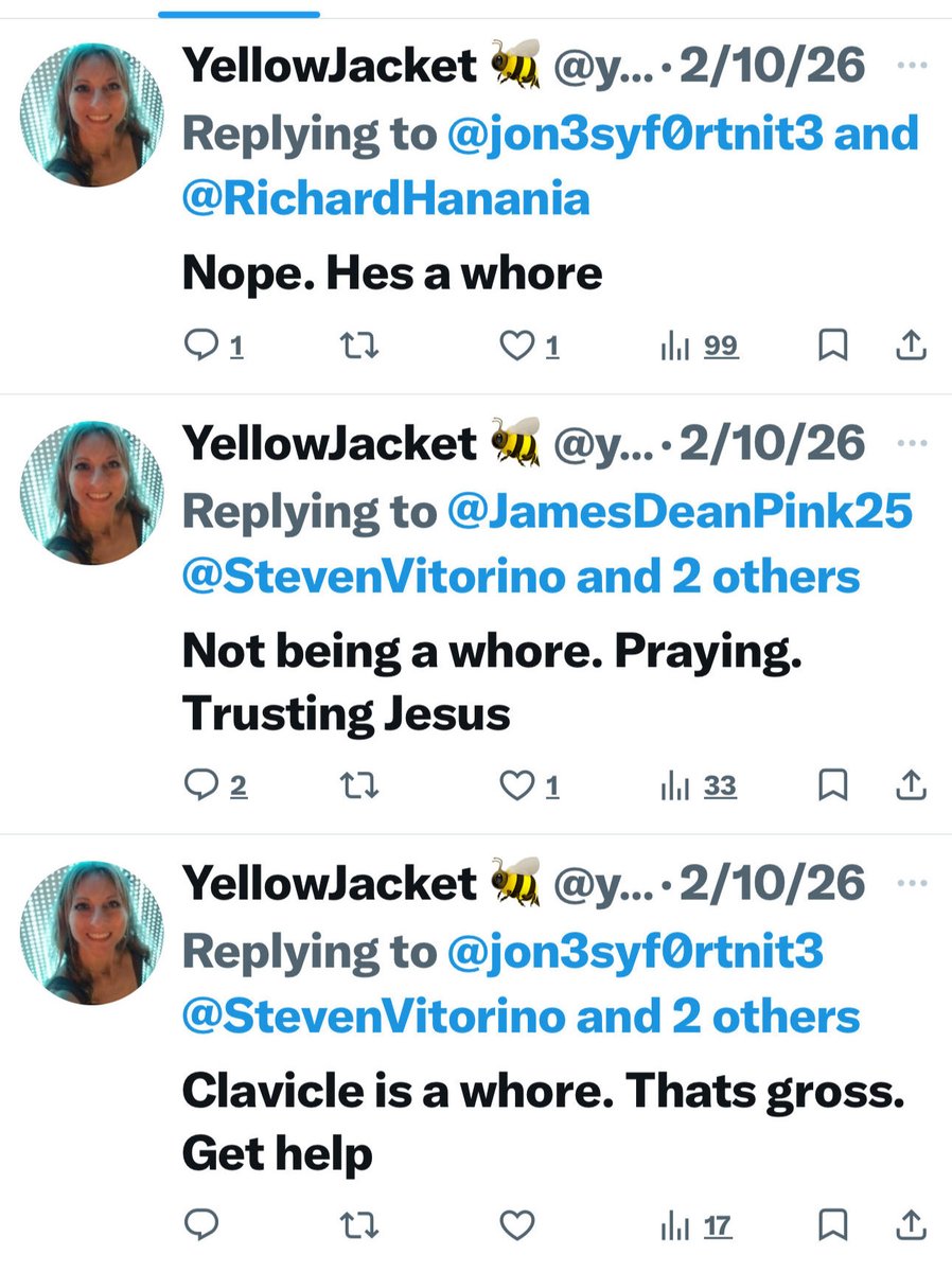 HotBoatySauce's tweet photo. @yellowbee0 @EscanorReloaded @DustinNemos3 @woofofreno Whatโs even more hilarious is you & Dusty calling everybody whores & P3dophiles even though they arenโt .. cause thatโs all YOU got. #MatchMadeInHell https://t.co/y87moexJJ4