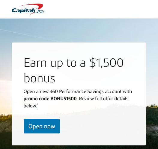 USCCStrategy's tweet image. #CapitalOne $300-$1,500 #Savings Bonus, Requires $20,000-$100,000 Deposit
capitalone.com/bank/bonus1500/
