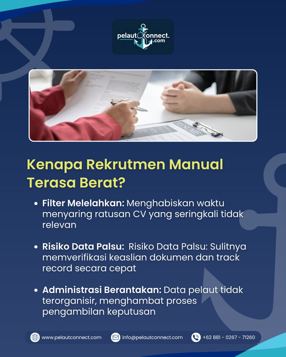 pelautconnects_'s tweet image. 🚢Dengan ekosistem digital kami, Anda mendapatkan akses ke komunitas pelaut yang tervalidasi, sistem skor reputasi, dan filter yang presisi. 

Daftar Agency Member Sekarang!
🔗 Kunjungi pelautconnect.com

#PelautConnect #RecruitmentMaritime #Efficiency