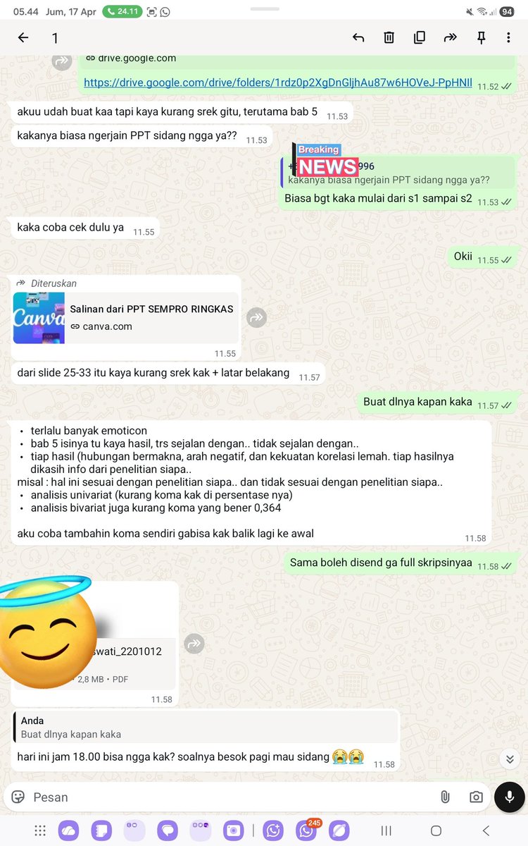 twiqkly's tweet image. Testi ppt sidang FK kedokteran 4 jam satset bgt free revisi juga pengerjaan ga asal yuk kaka yg mau order sung wa di bio yapss selsai sebelum deadline🥰😇😍
#jokitugas #essay #jurnal #zonauangㅤ #zonajajan