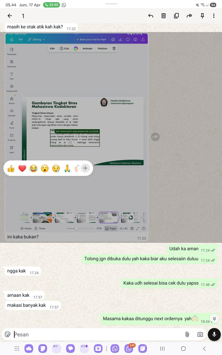 twiqkly's tweet image. Testi ppt sidang FK kedokteran 4 jam satset bgt free revisi juga pengerjaan ga asal yuk kaka yg mau order sung wa di bio yapss selsai sebelum deadline🥰😇😍
#jokitugas #essay #jurnal #zonauangㅤ #zonajajan