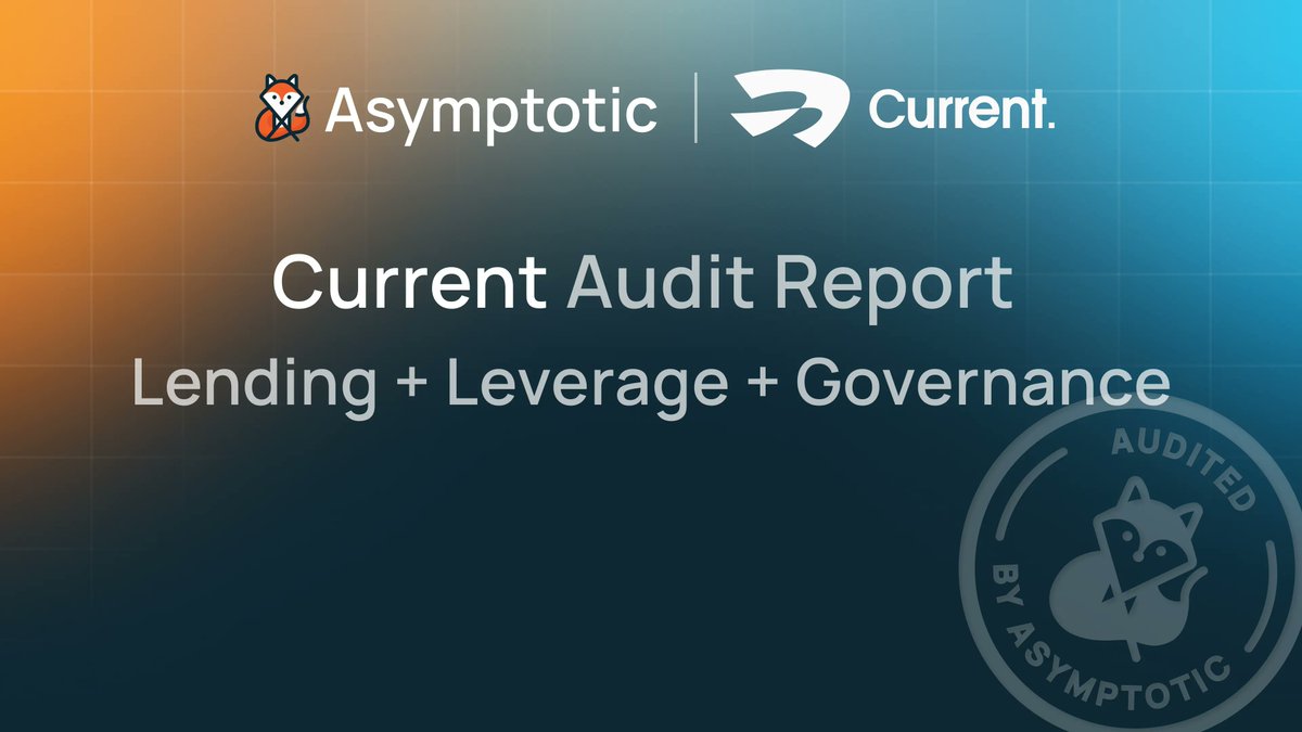 AsymptoticTech's tweet photo. Audit reports for @currentsui on @SuiNetwork: Lending, and Leverage + Governance.

As part of our Security Partnership with Current, we continuously audit and update the formal verification of the protocol as it evolves. These reports capture the results of our original engagement, and the Current team did a great job remediating all of our findings.

Reports below.