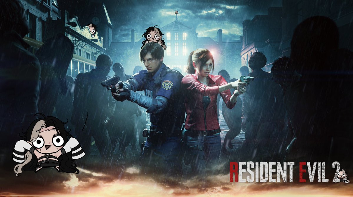 first playthrough of Leons POV. I played Clairs for the first time the other day.   Going live soon on the purple app! #vtuber #residentevil2 #littlemunnster