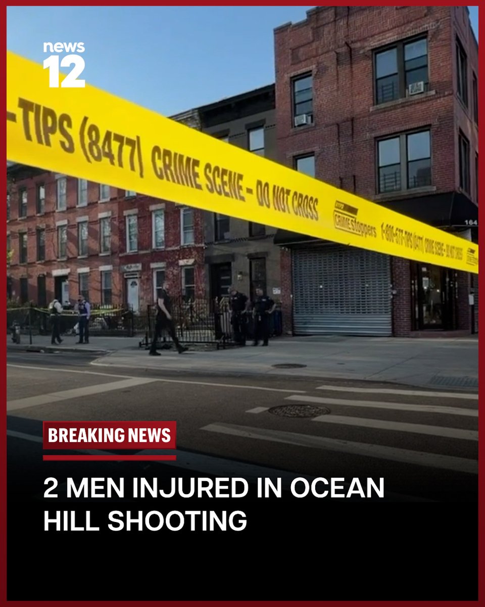 News12BK's tweet image. BREAKING NEWS: Two men were injured during a shooting in Ocean Hill, police say.

#News12 #Brooklyn #OceanHill #Crime #Police #Shooting

bit.ly/4mKgRpx
