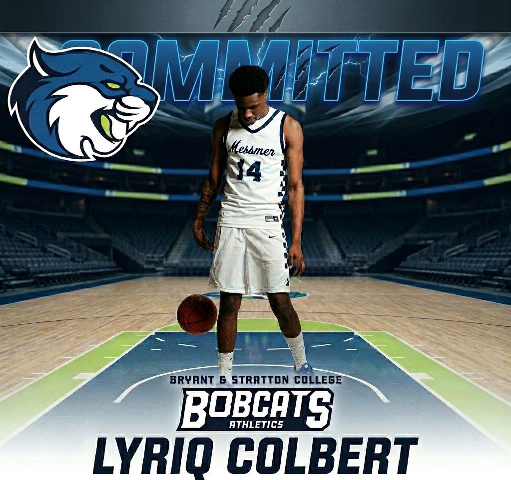 lyriqcolbert14's tweet photo. I’m very grateful and proud to announce that I have committed to play basketball for Bryant and Stratton college, GO BOBCATS💙💚 https://t.co/Yg9m1X3qZx