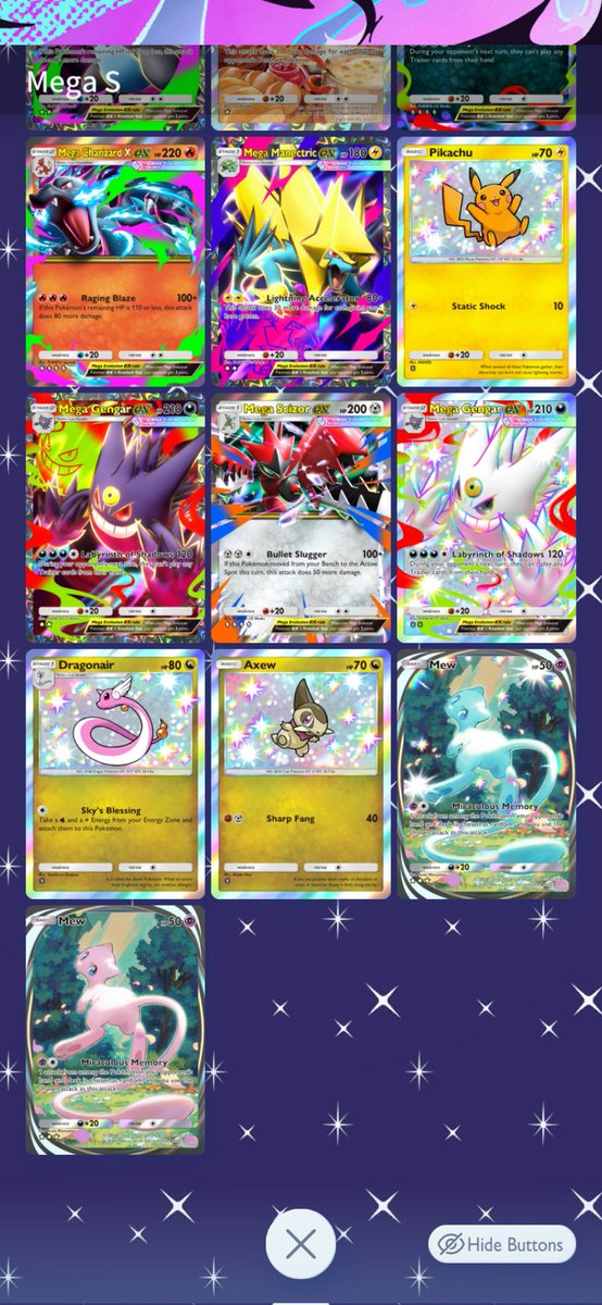Taj1maGaming's tweet photo. So many shinies from Mega Shine!
Shiny Scyther! Full Art Shiny Mega Scizor! Full Art Shiny Mega GENGAR!!!! Also the 2 Immersive Mews! Its so cool to see a Shiny Immersive and a non Shiny one!
Thank you @Pokemon
#free_product
#PokemonTCGPocket
#MegaShine https://t.co/o4BXM9KKtT