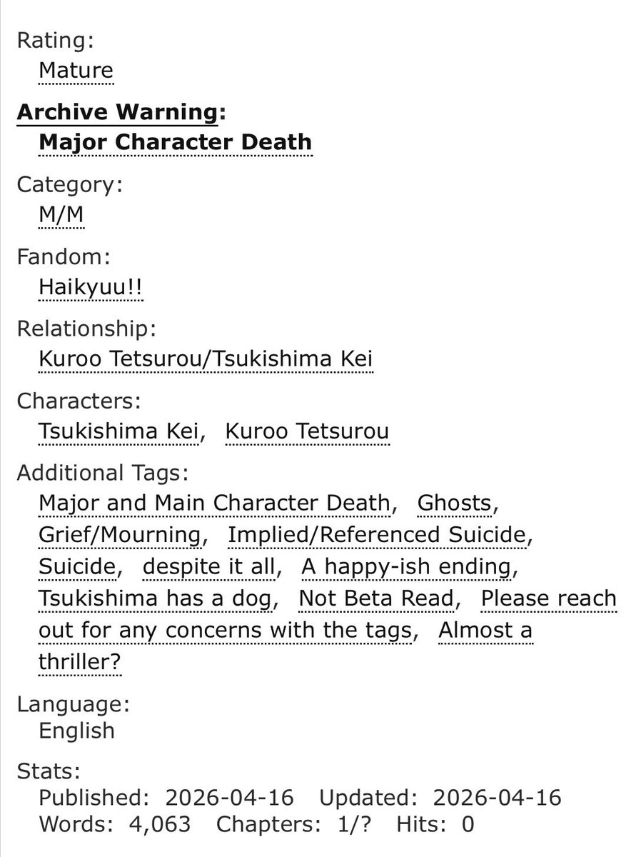 The Old Taira House • a completely self indulgent krtsk fic • chapter one 

Cw / tw for main character death and suicide