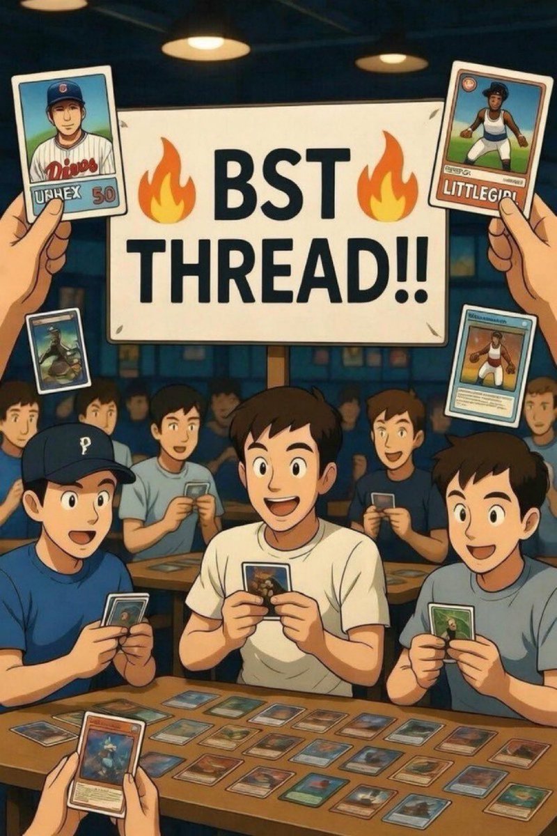 518Collects's tweet image. 🔥 BST THREAD!! 🔥  
Who’s got the heat? 
Drop your best BST cards, 
PC showcases, or what you’re hunting for tonight!  
Let’s see it 👀💪  

Tag your trade buddies &amp;amp; let’s make some deals happen! #BST #CardCommunity #TradingCards #TBBCrew #TBBReposts #518Collects