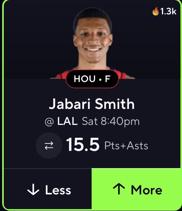 LuffyBetss's tweet image. NBA Play ☢️

Jabari Smith Over 15.5 PA🔒

Over 71% of games this season. Over 5/5 games vs the Lakers including 3/3 this season. 

BOL If Tailing🍀

#PrizePicks #GamblingX