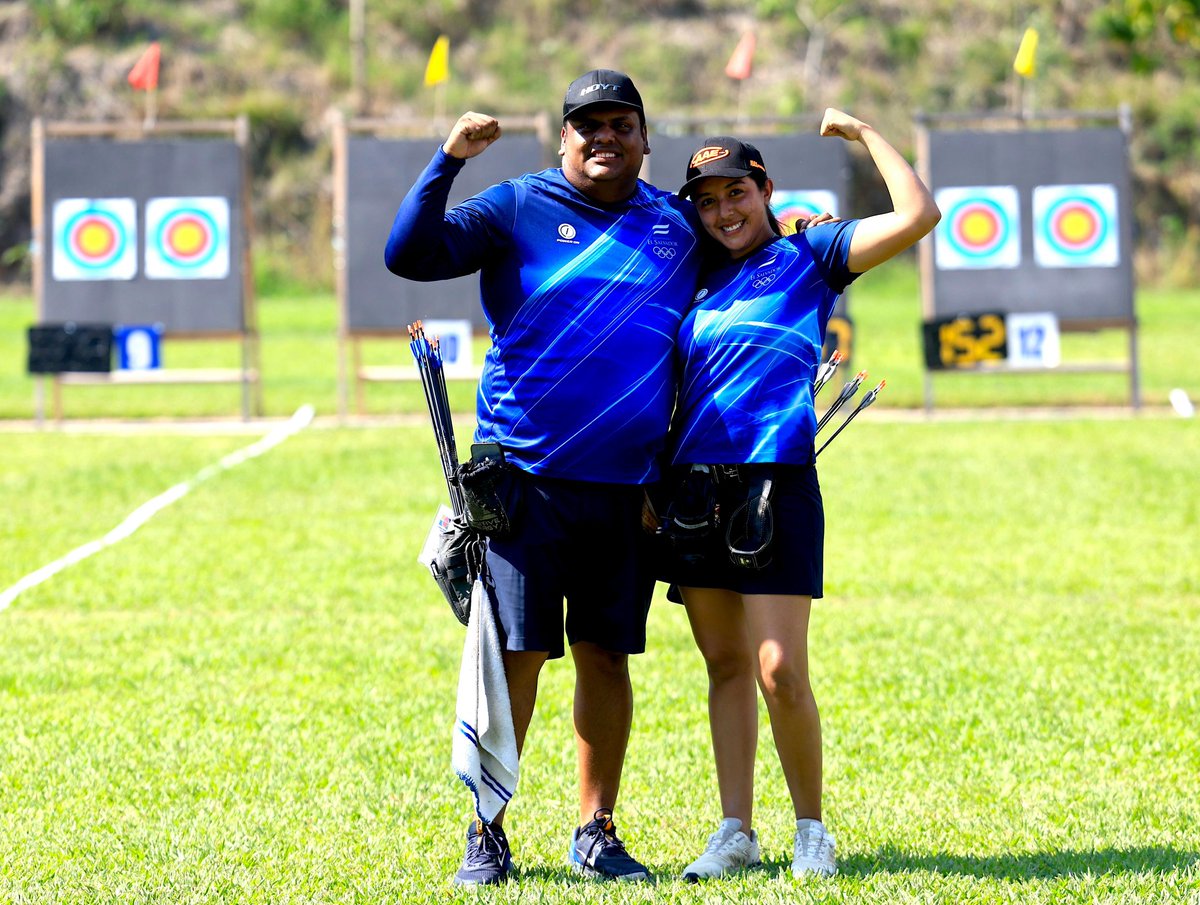 indeselsalvador's tweet image. ¡Corado y Hernández, a la final de equipo mixto!

#TiroConArco 🏹 | Paola Corado y Roberto Hernández, atletas del Programa Esfuerzo y Gloria, se impusieron 157-152 a los chilenos Aurora Prado y Agustín Infante y van por la medalla de oro en equipo mixto del Grand Prix de las