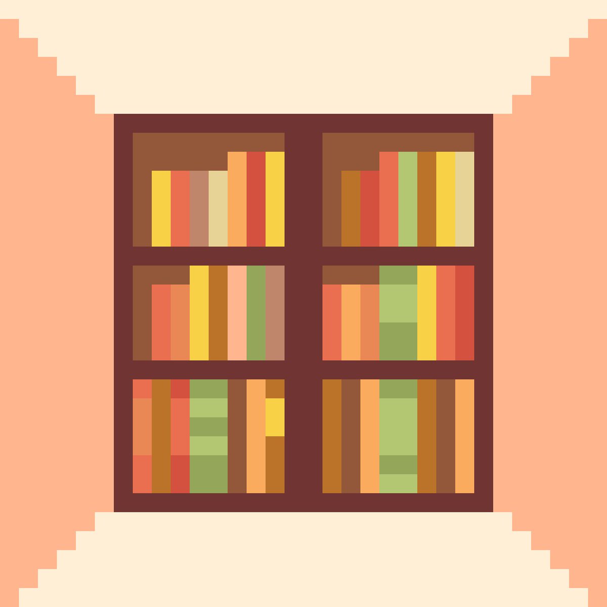 ritsu23125's tweet image. 本棚 
 #pixelart #BookShelf