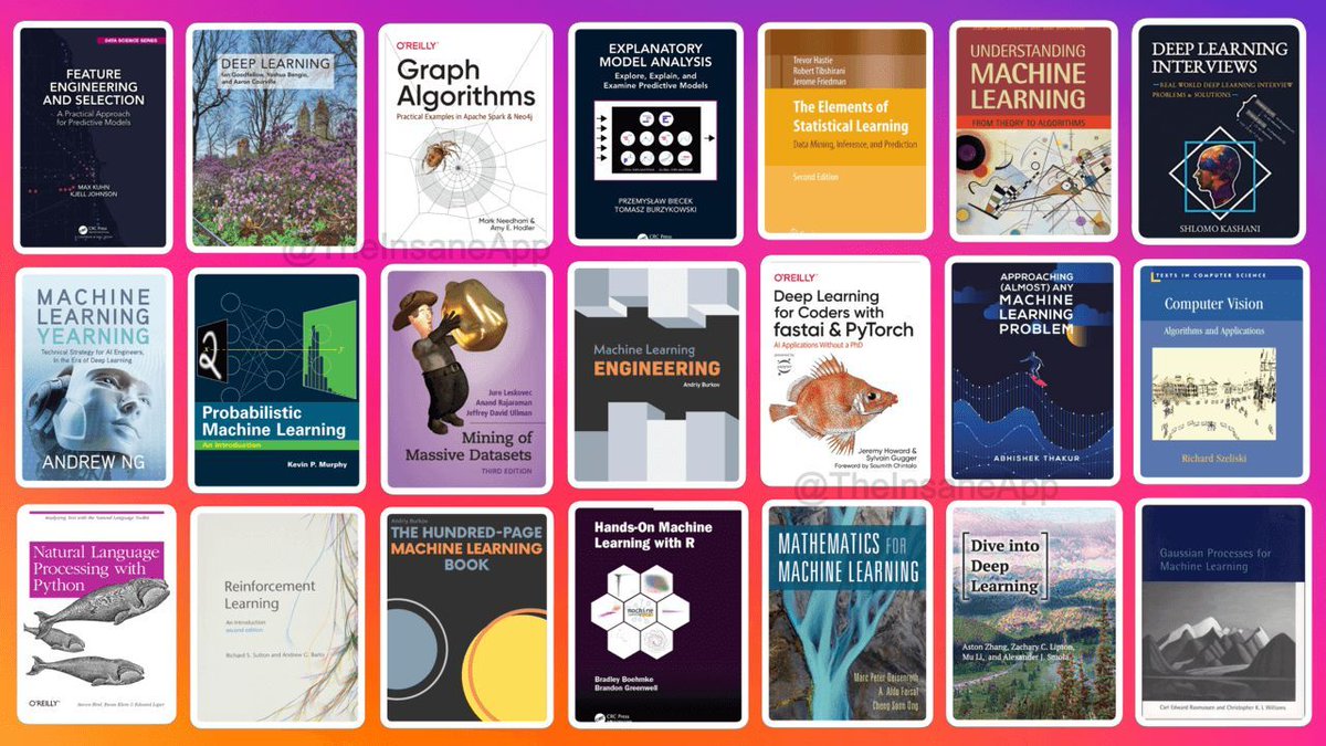 gp_pulipaka's tweet image. Huge List of 100+ Free #DataScience &amp;amp; eBooks of #Python. #BigData #Analytics #IoT #IIoT #PyTorch #RStats #TensorFlow #Java #JavaScript #ReactJS #GoLang #CloudComputing #Serverless #DataScientist #Linux #Mathematics #Programming #Coding #100DaysofCode 
geni.us/100-Free-M-L-B…