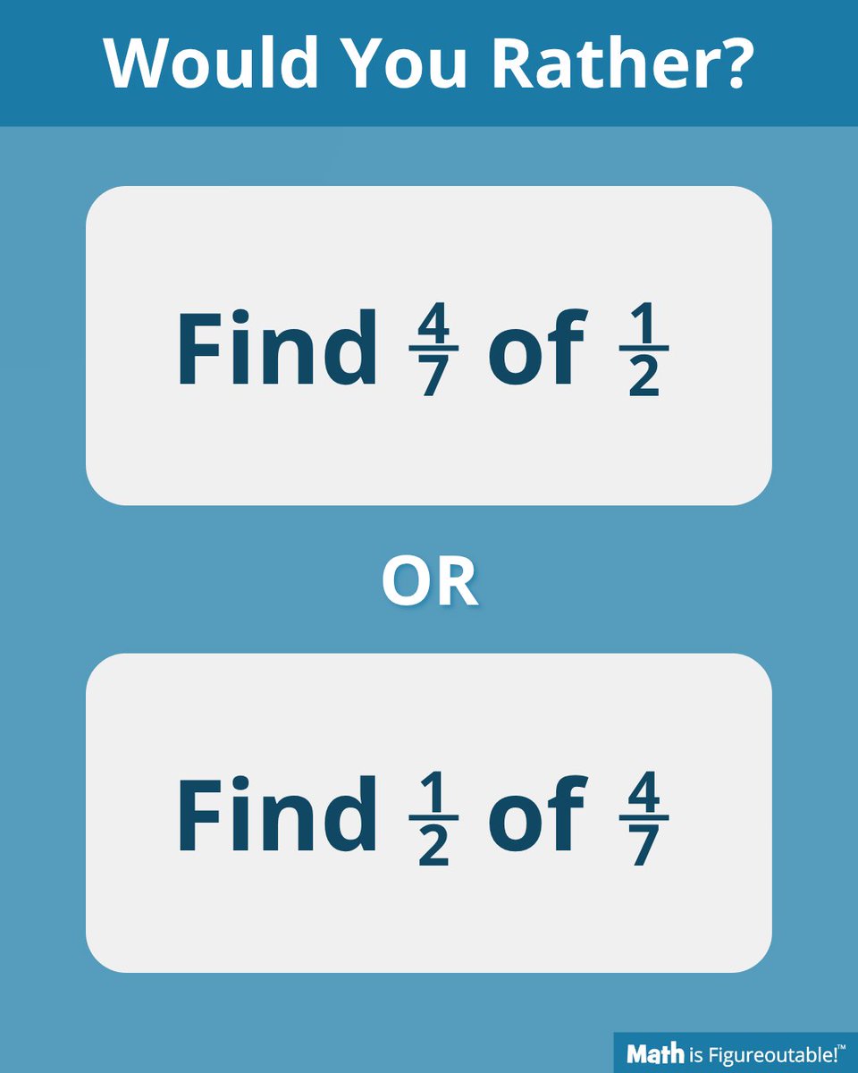 pwharris's tweet image. #TryThisThursday

Try Would You Rather as such a great routine to get students thinking and sharing about mathematical relationships.
Which is your favorite and why?

#MathIsFigureOutAble #MTBoS #ITeachMath #MathEd