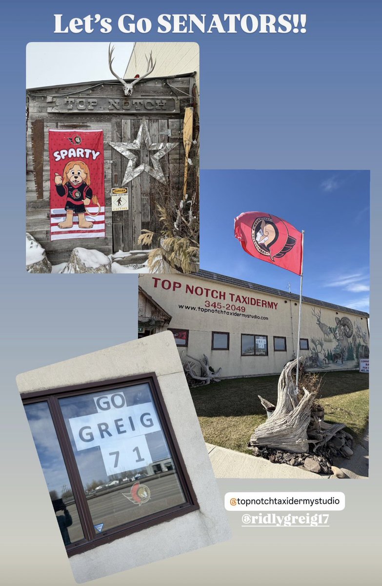 topnotchwiebe's tweet photo. Let’s Go @senators + @RidlyGreig from hometown Coaldale Alberta @CoaldaleAB   @JackInCoaldale https://t.co/6daM8Z6OlV