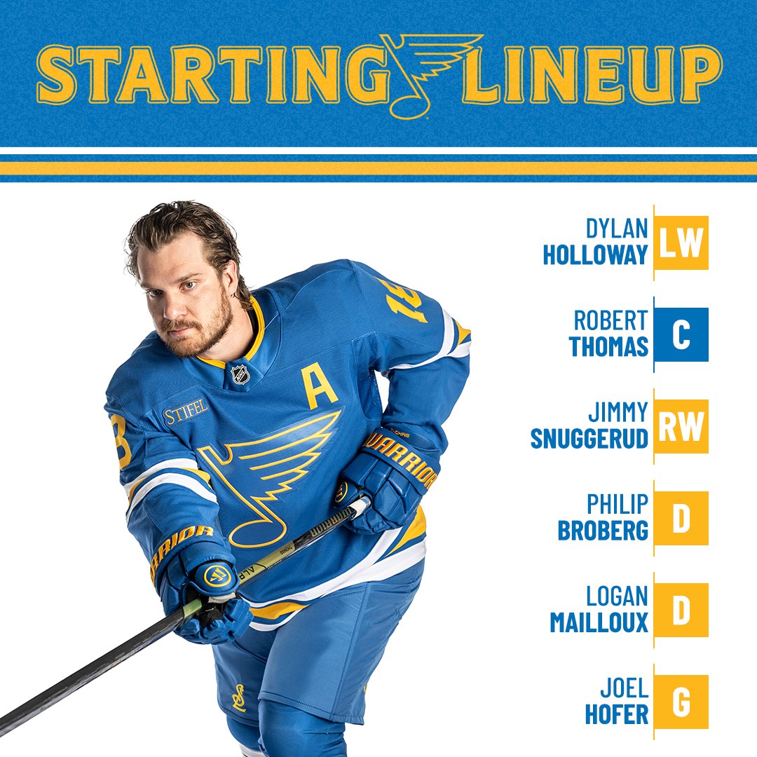 StLouisBlues's tweet image. Starters for game no. 82 🏒 #stlblues