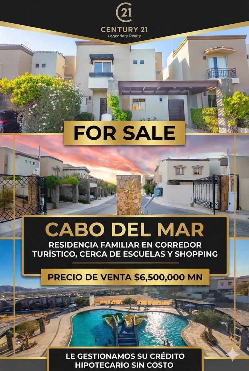 humo_cabo's tweet image. #CASA en #VENTA

📍 Cabo Del Mar | #CaboSanLucas, BCS.
$6,500,000 mn
3 recámaras
3.5 baños 
Cocina equipada
A/c
Patio
Cuarto de servicio (recámara + baño)
Cochera 2 autos
Alberca y jardines
Seguridad 24/7

Inf. 6241750505
wa.me/5216241750505