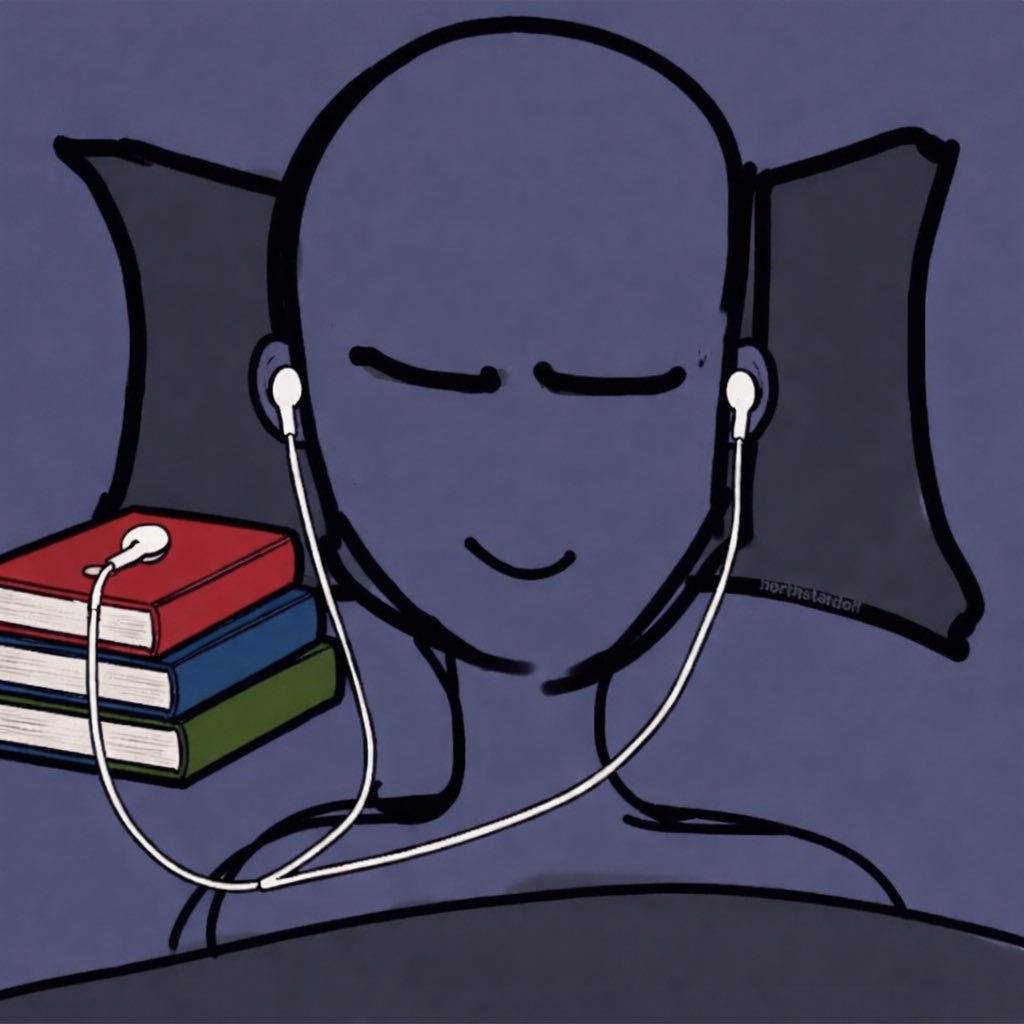 Me sleeping next to my books hoping it enters my head through osmosis