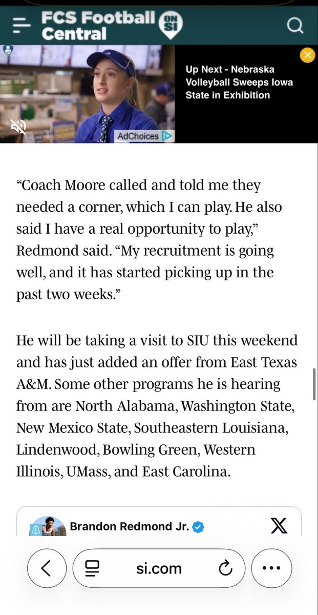 Brandon Redmond Jr. tweet media