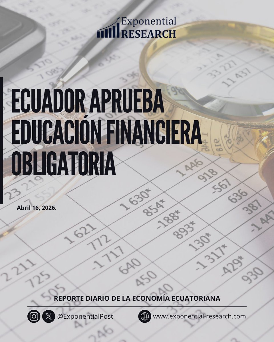 ExponentialPost's tweet photo. Ecuador aprueba educación financiera obligatoria

La nueva ley busca incorporar estos contenidos en todo el sistema educativo

🧵(1/6) https://t.co/ZPNUQVHmFE