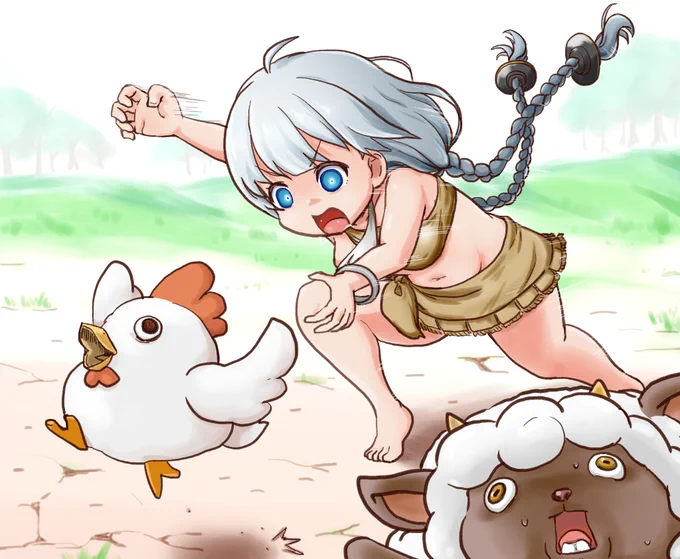 狩りをするあかりちゃんはこんな感じ