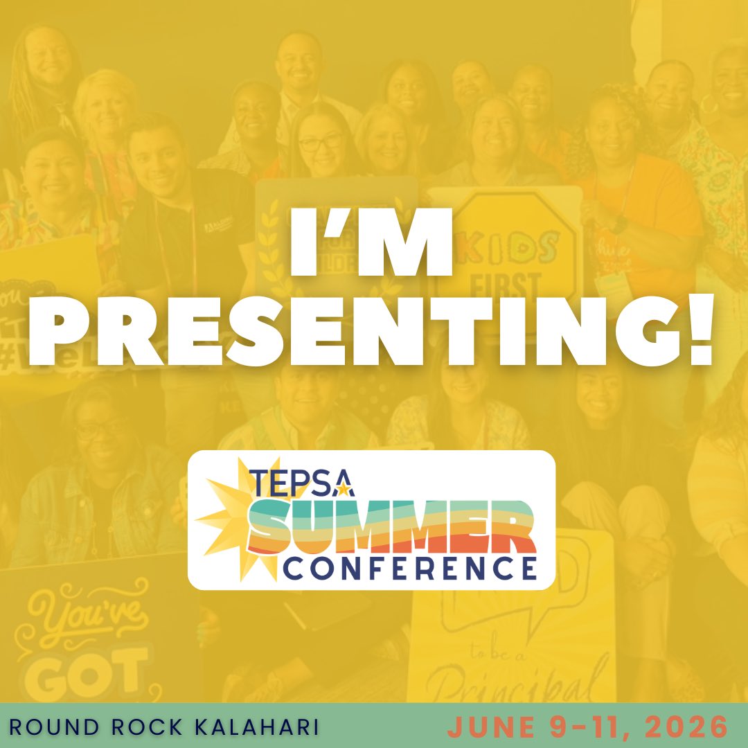 EmilyDoramus's tweet photo. I’m presenting at the 2025 TEPSA Summer Conference! Join me! Register today: https://t.co/kPgDXzyjtm #WeLeadTX @TEPSAtalk   @frisco_sped https://t.co/k1kkP3Su9m
