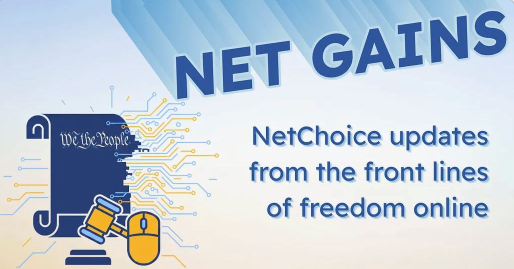 Stay informed on what’s happening at the front lines of defending freedom online. 

Subscribe to Net Gains, the official NetChoice newsletter, for the latest updates on our fight to protect free expression and free enterprise. 🇺🇸