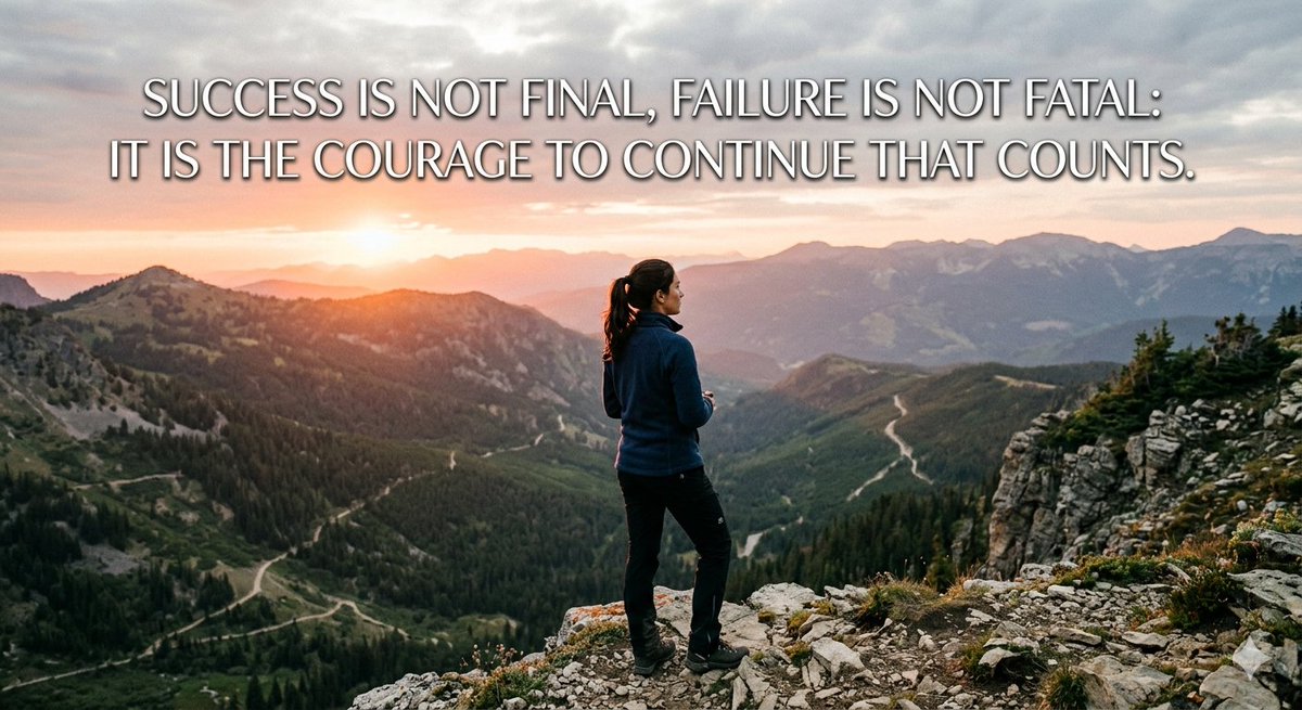 Wise_Stud's tweet image. The secret to growth? Courage. 🦁

​"Success is not final, failure is not fatal: it is the courage to continue that counts."

​बढ़ते रहिये, क्योंकि सफर रुकने के लिए नहीं है। 🙌

​#GrowthMindset  #Courage 
#GoodMorningХ