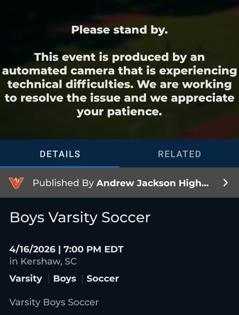 igotgame's tweet photo. @NFHSNetwork how many times do I have to see this screen when trying to watch a game.  I mean geeze man...I actually pay for this service too. https://t.co/AKnZHyXnQF