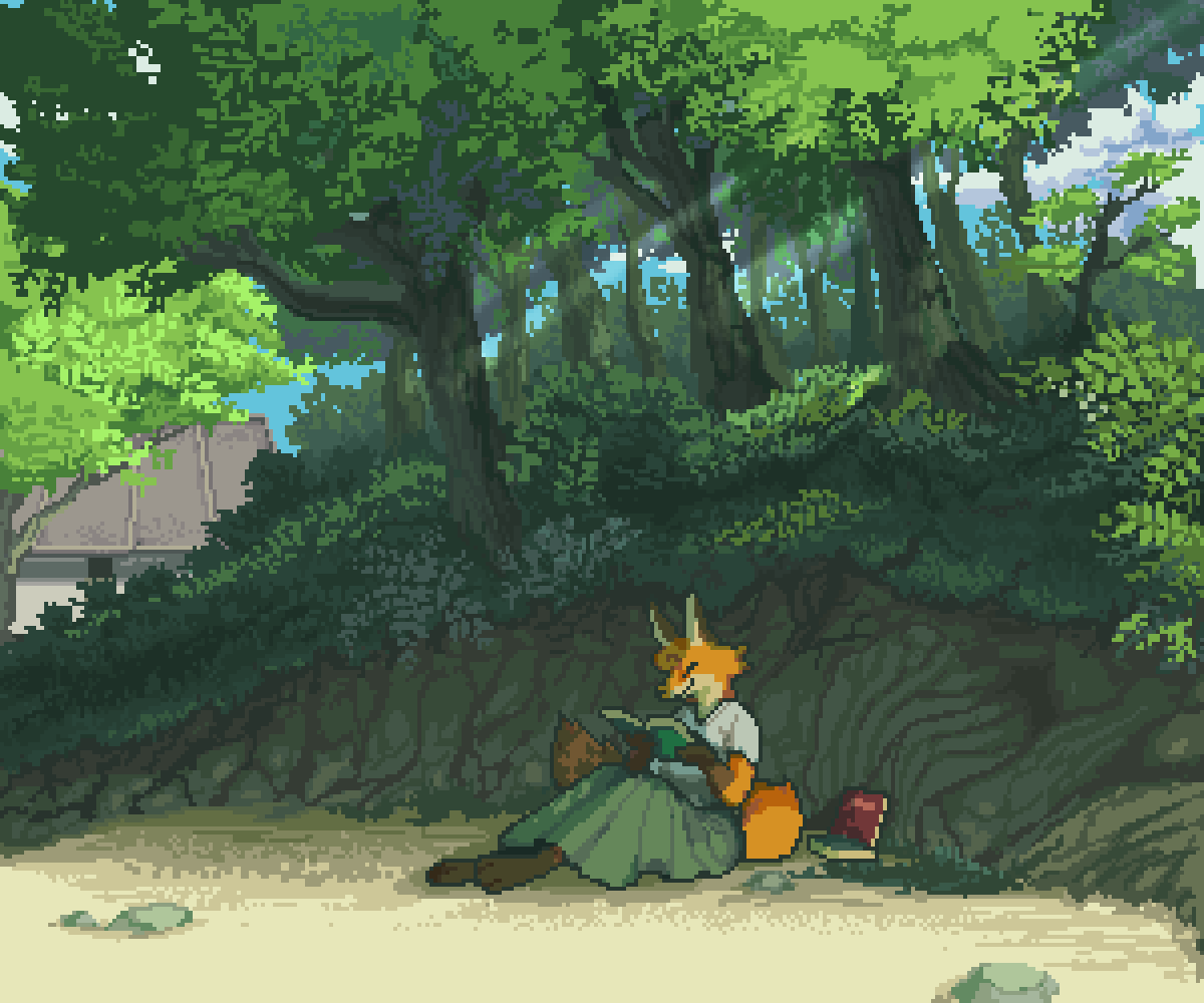 BurnedTraveler's tweet photo. Should draw more backgrounds once in a while🌳 https://t.co/6lFP3Vyugo