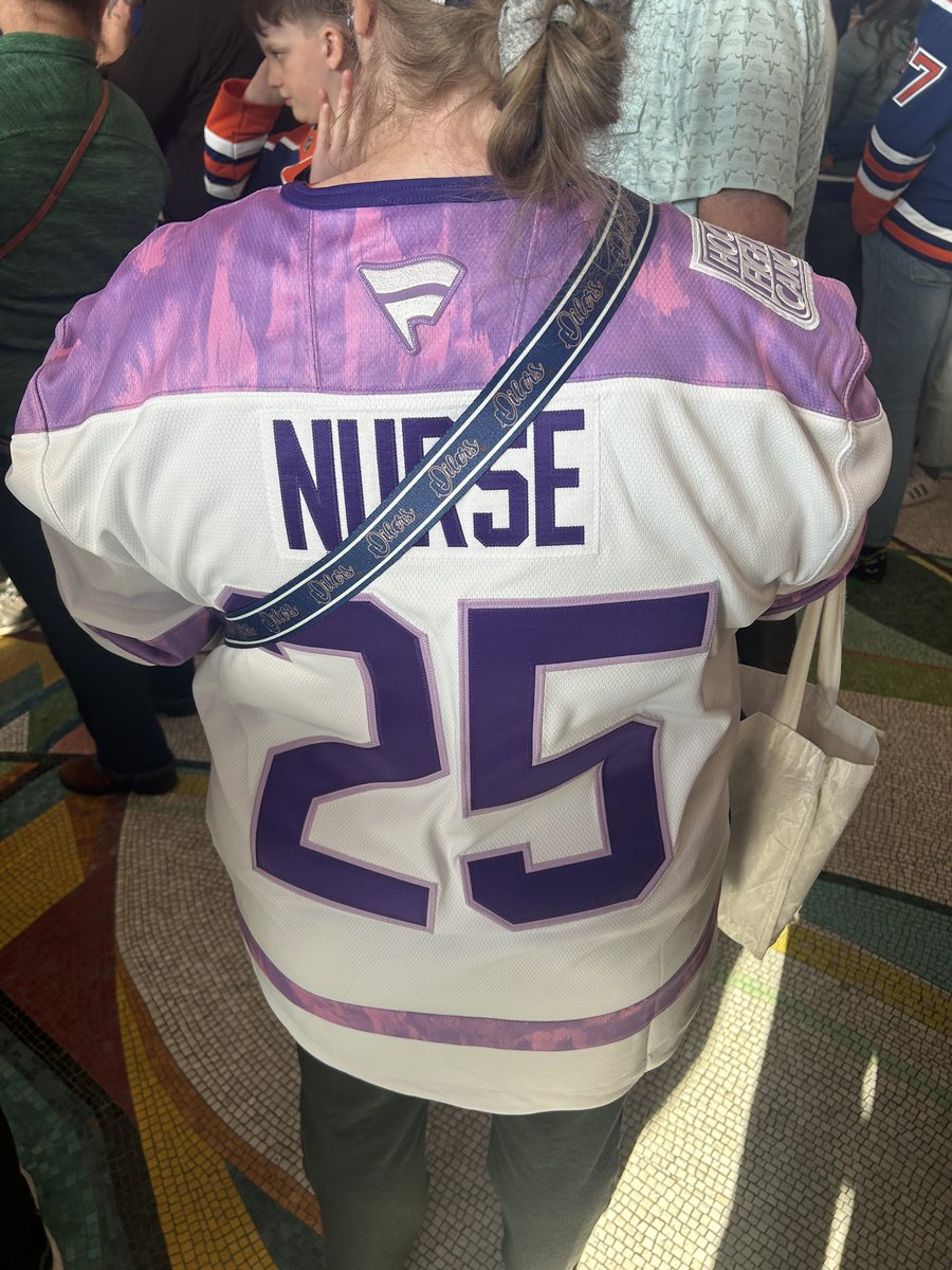 greg979's tweet photo. Two new jerseys before the #Oilers playoffs. Thanks to @ProAmSports for the @drtwofive jersey. Story behind it is our dog Rookie’s bday was on the 25th and passed away from cancer. 💜 https://t.co/DCFUe77fO5
