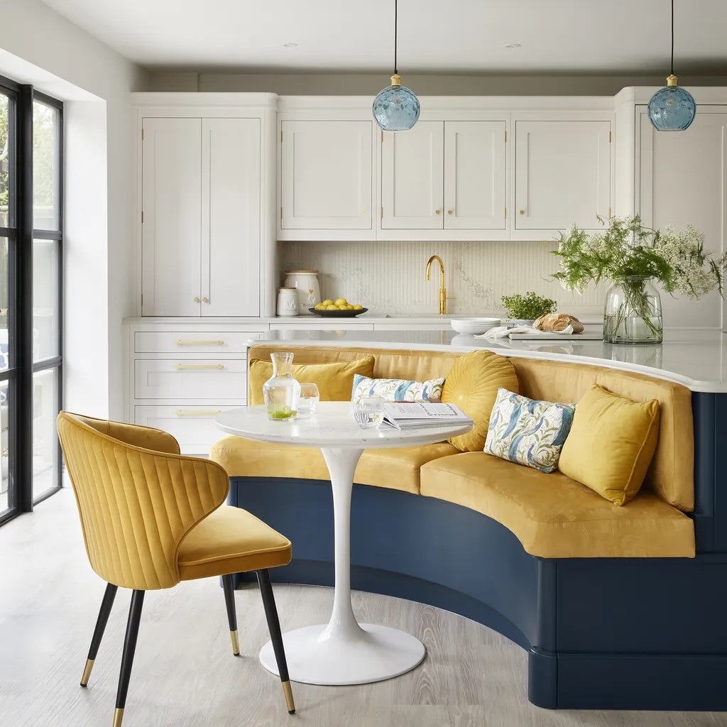 JHicks_HomePro's tweet image. Banquette seating is a way to create a cozy bistro atmosphere at home, &amp;amp; frequently seen used in the corner of kitchens as an informal dining space. Best Kitchen &amp;amp; Bath Remodeler#dogoodwork #kitchendesign #hgtv #kitchen #bathroom #homeimprovement #home #remodeling #remodel