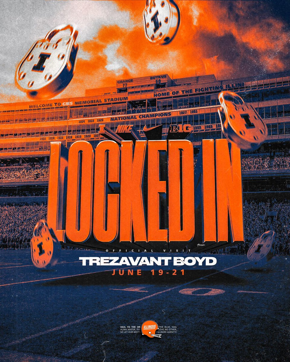 Recruit2Illini's tweet photo. #Illini Official Visitor Intel: 2027 Florida 3⭐️ DB Trezavant Boyd has set an official visit to Illinois for June 19-21. https://t.co/ZseFWTjqNc