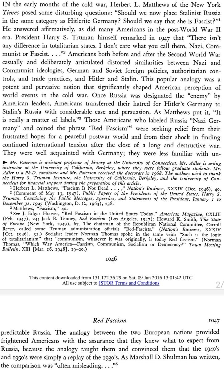 epektasis_'s tweet photo. A point worth hammering strongly: Cold War anticommunism in its theory was rotten from the start as it was merely a species of WWII anti-fascism. Communism was "Red Fascism" and the crusade against communism was but finishing the job started with defeating Hitler. https://t.co/hEYGHfW3gV