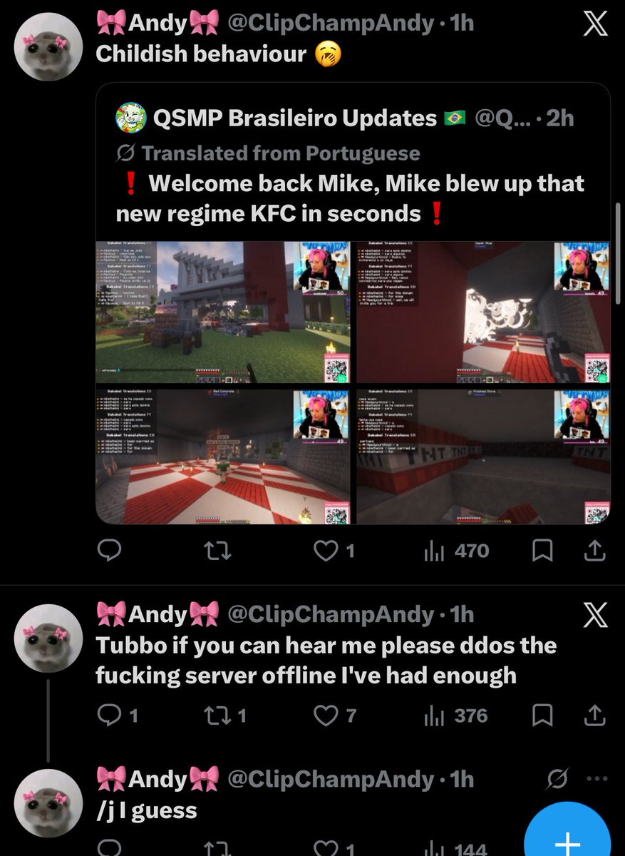 iStarDuo's tweet photo. mind you it’s a minecraft kfc 😭😭😭 https://t.co/vDFACkauMb