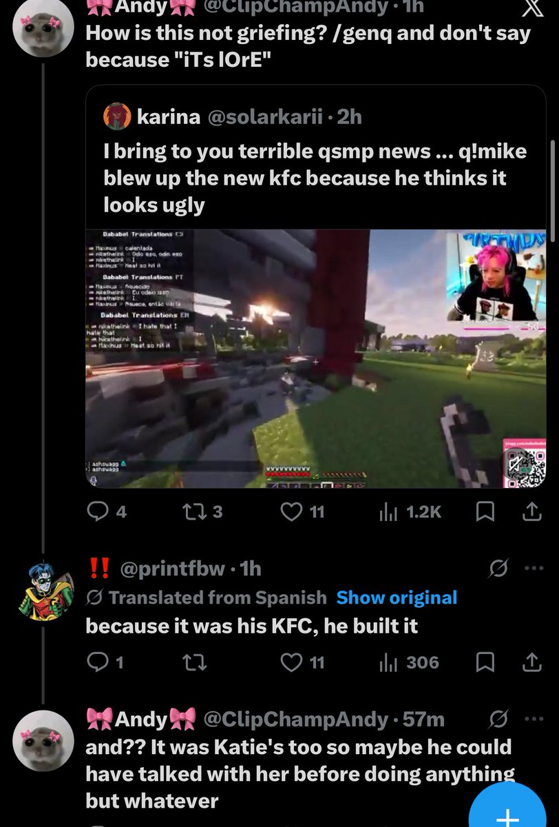 iStarDuo's tweet photo. mind you it’s a minecraft kfc 😭😭😭 https://t.co/vDFACkauMb