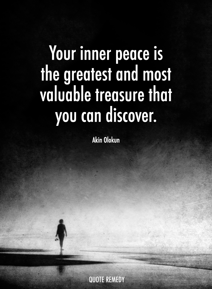 Quote_Remedy's tweet photo. Your inner peace is the greatest and most valuable treasure that you can discover. Akin Olokun 🌟💫 https://t.co/AFQGomF0Jq